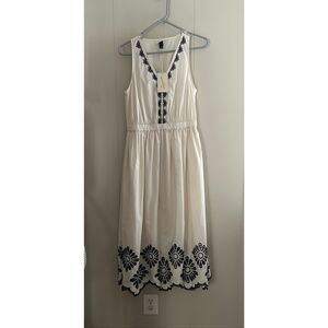 Universal Thread Cream Embroidered Midi Dress NWT Size Small – Boho Summer Dress